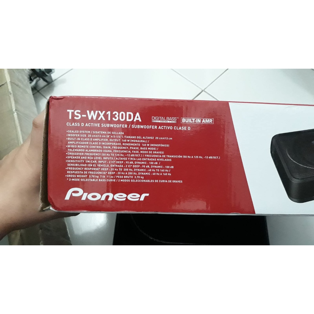 Subwoofer Aktif Mobil Pioneer TS-WX130DA Universal