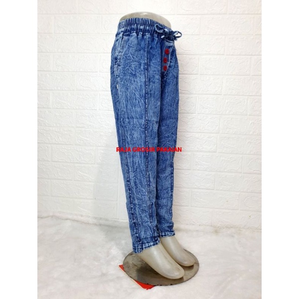 Celana Baggy Pants Jeans Snow Anak Perempuan Umur 3-13 Thn