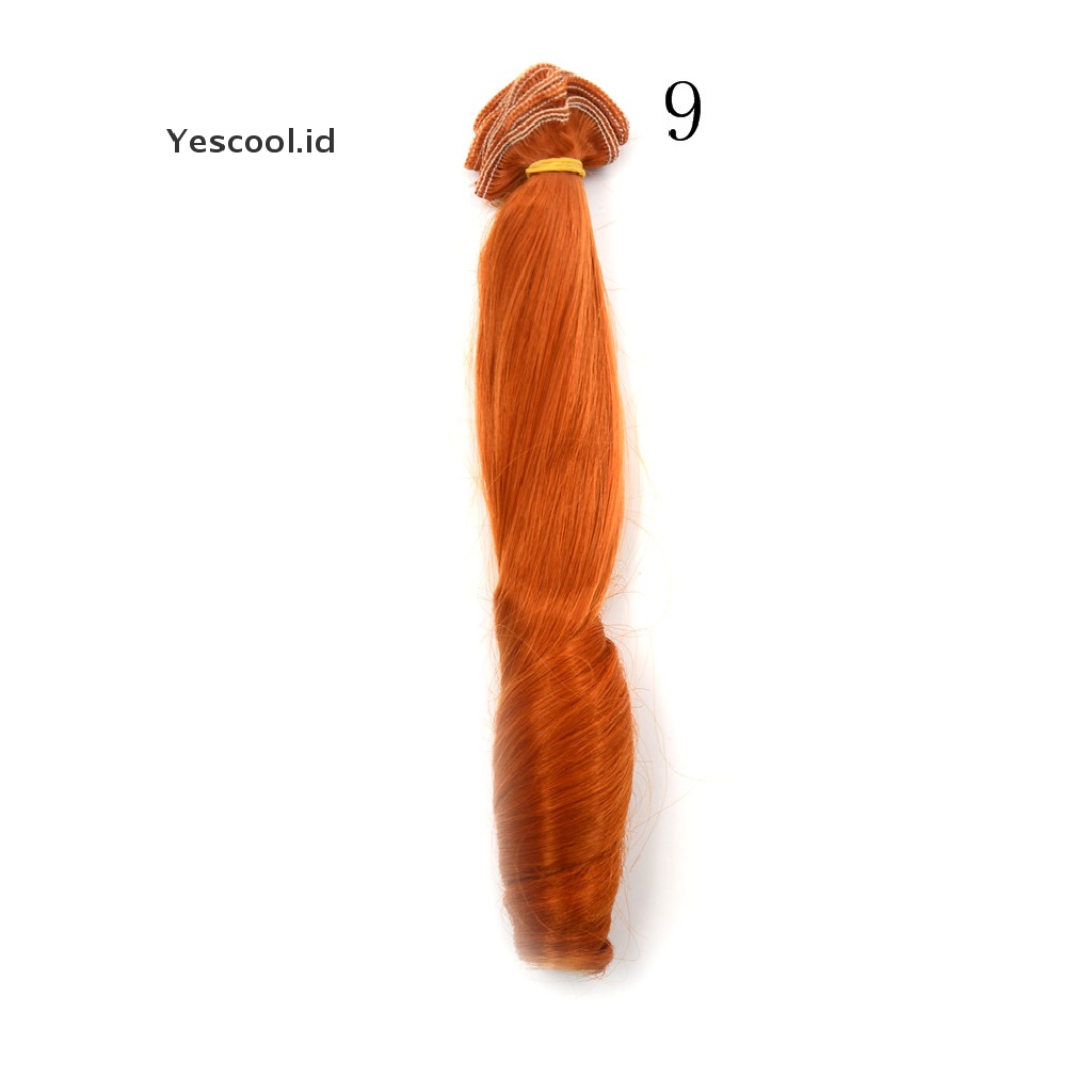 (Yescool) Wig / Rambut Palsu Keriting Tebal 20cm Untuk Boneka Bjd 1 / 3 1 / 4 1 / 6 Diy