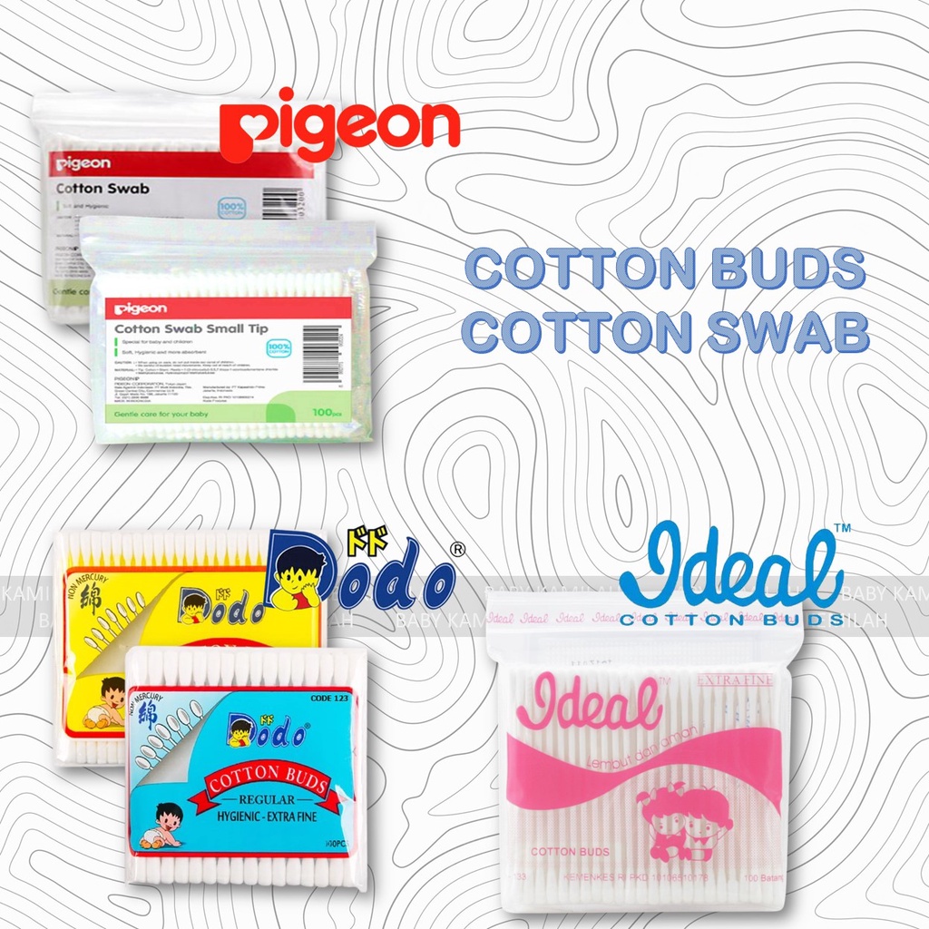Jual Cotton Buds Bayi PIGEON DODO IDEAL isi 100 Cotton Buds Bayi