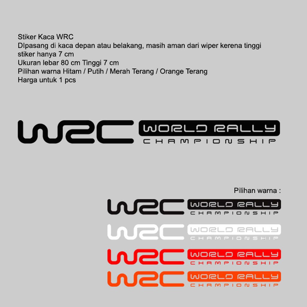 Stiker Mobil Wrc Racing Cutting Sticker Shopee Indonesia