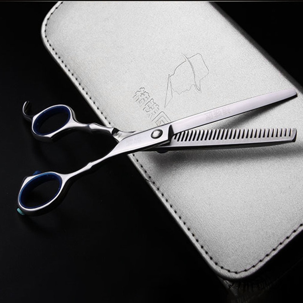 Gunting Rambut Salon PROFESIONAL, Stainless Steel salon rias Sharp Blade Professional Hair Scissors 6.0 Salon Hair Cutting Shears Barber Scissors Hair Professional Hairdressing Scissors Hair Scissors Set 6 Inch Cutting Thinning Styling Tool Salon