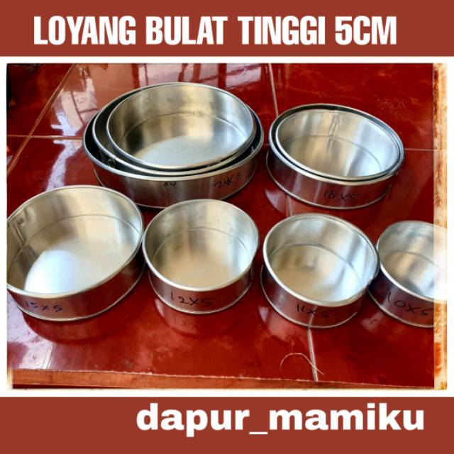DAPURMAMI Loyang Bulat Loyang Kotak Cake Bolu Serbaguna Cetakan Kue  Brownis Tart Puding Bolu Coklat Cake