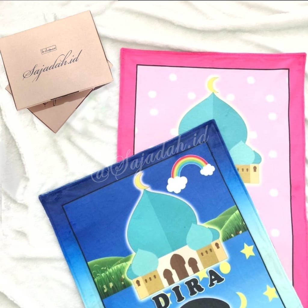 Sajadah Anak Travelling Printing / Free Box/ Free Custom Nama-1