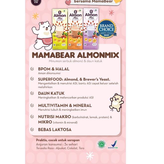 Best MamaBear Almon Mix Susu Almond Milk + Katuk ASI Booster mama Bear