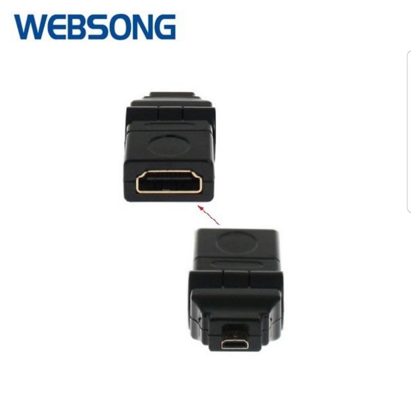 Connector HDMI Female to HDMI Micro Male 360Degree Websong