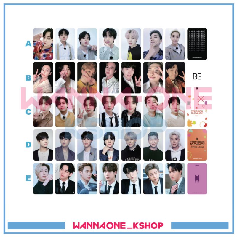 photocard bts be permission to dance