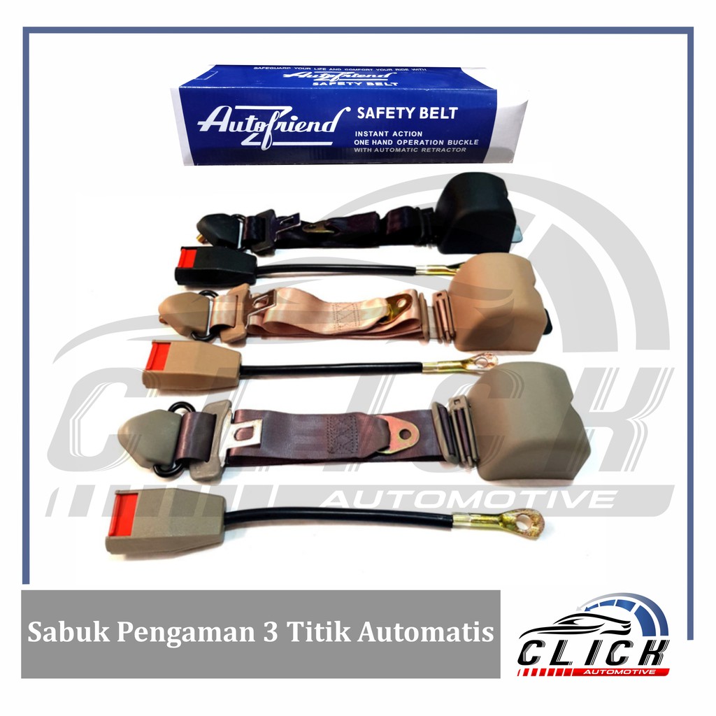 Safety Belt Sabuk Pengaman Mobil Otomatis Universal Satu Set Isi 2 ORI