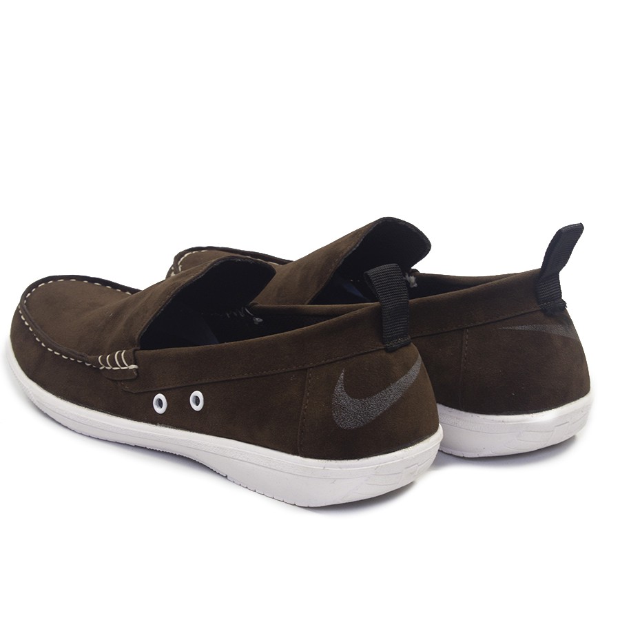 MS - Sepatu Selop Keren Murah Pria Nike Smith Slop Coklat Kasual Santai Cowok Tanpa Tali Terbaru