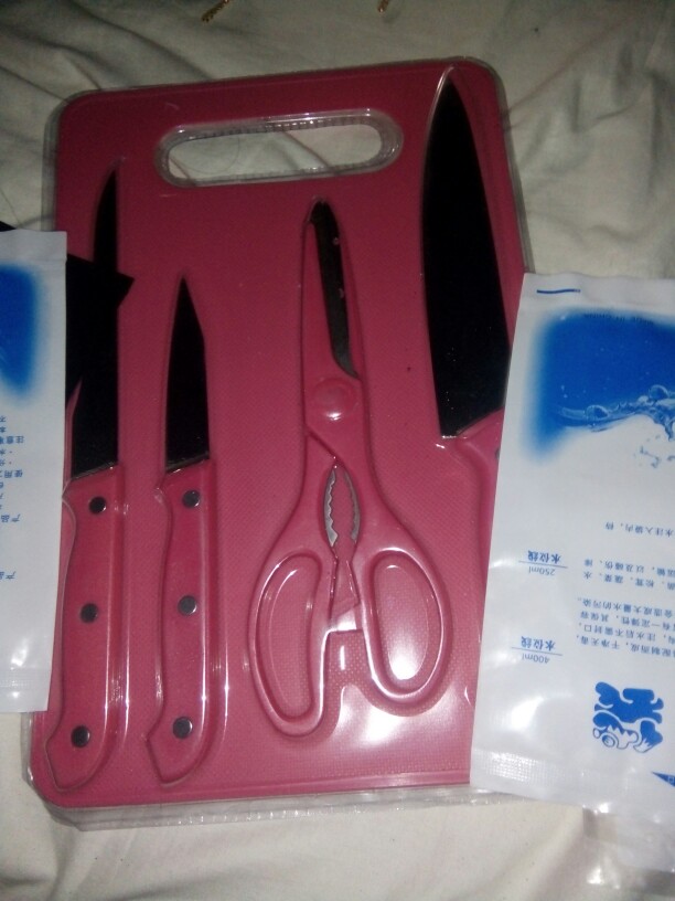 Set Pisau Dengan Talenan Stainless Steel Pisau Koki, Gunting Dapur , Multi-fungsi Pisau/harro