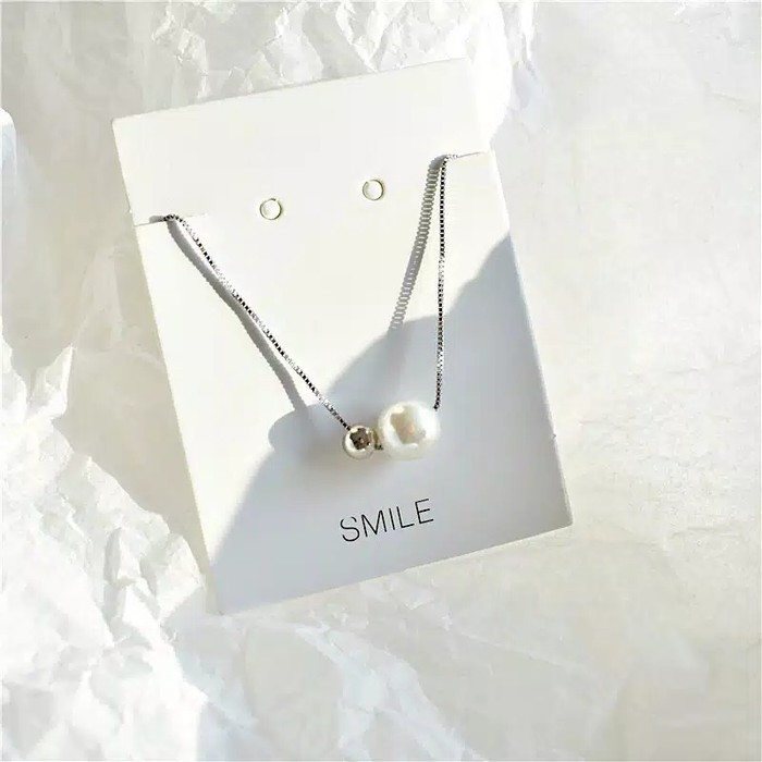 READY - Kalung korea mutiara simple elegan- Natalia N004