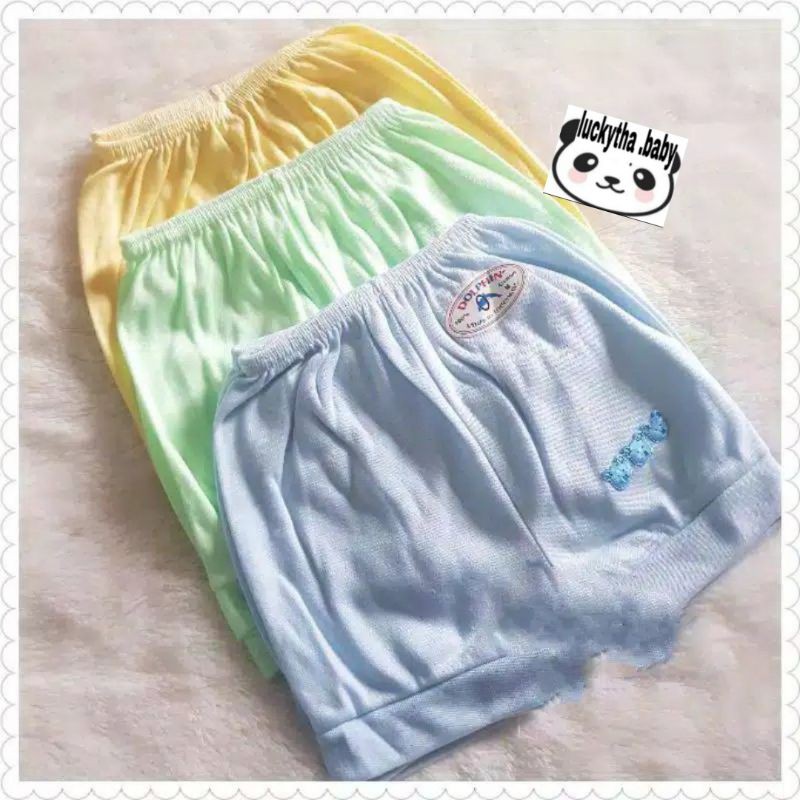 6pcs Celana pendek bayi merk dolphin / Celana pendek bayi polos / celana bayi polos