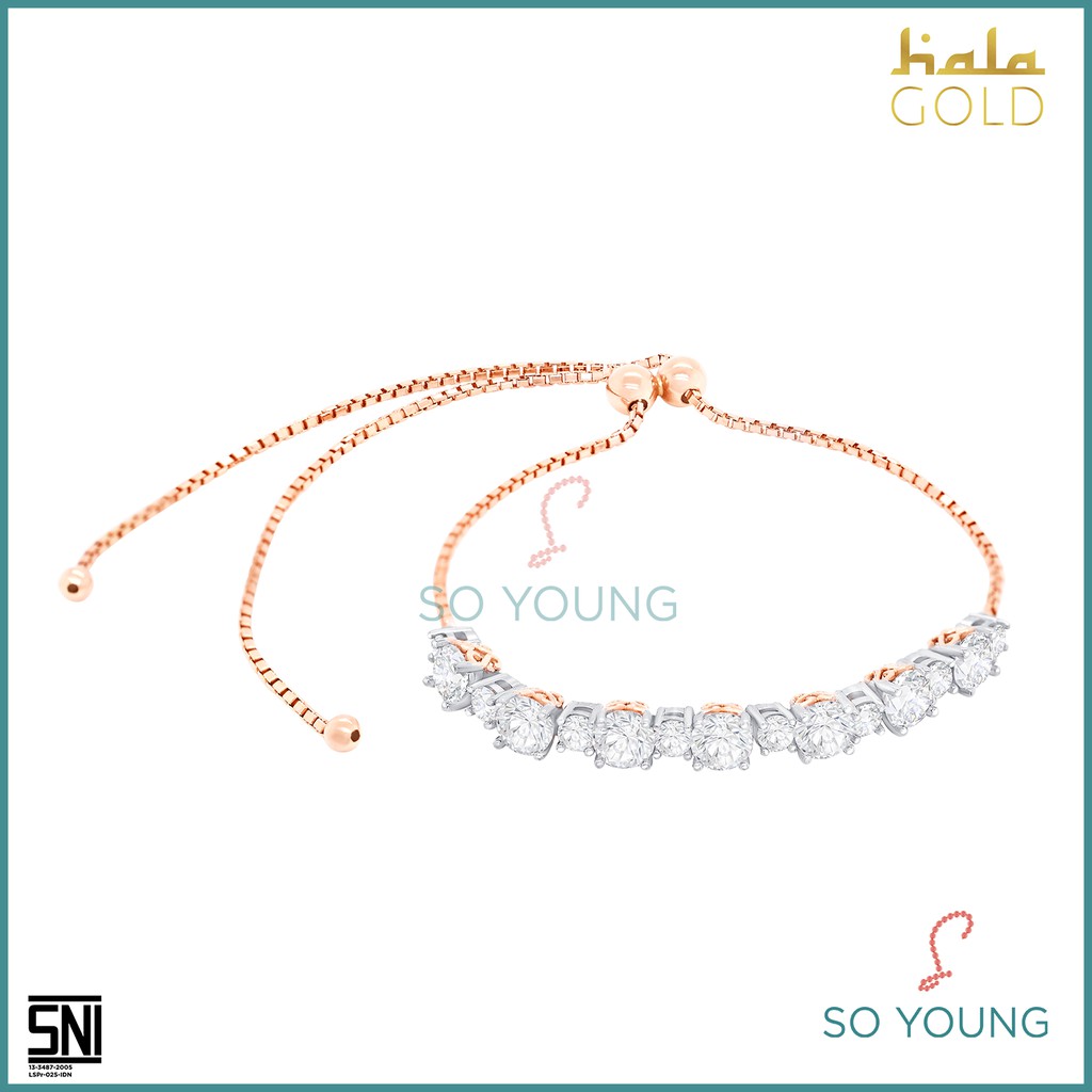 Gelang Serut Hala Gold Swan Collection BC200131 Kadar 18K