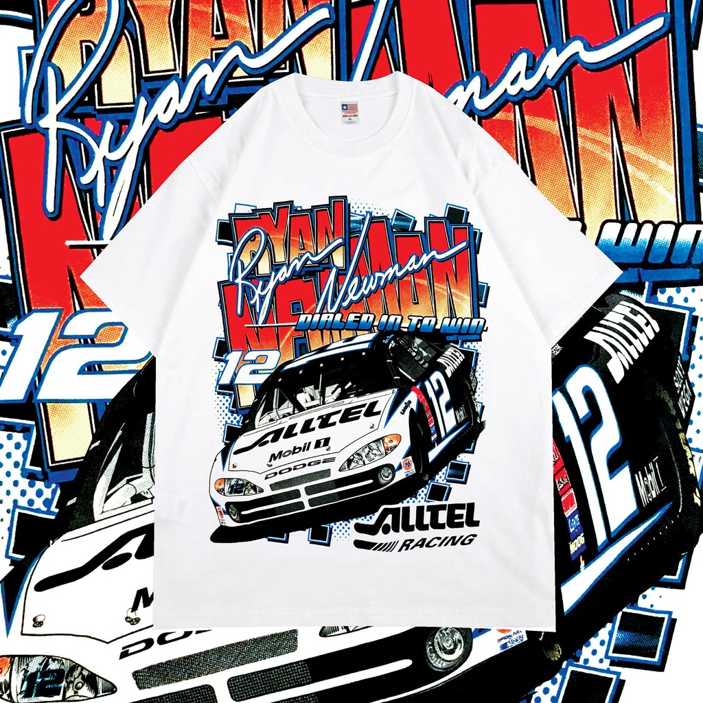 NASCAR WHITE VINTAGE BOOTLEG - PREMIUM KAOS