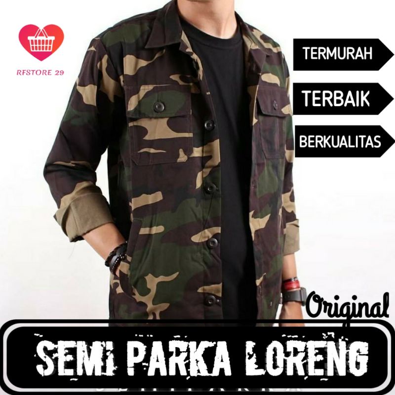 Jaket Semi Parka Loreng