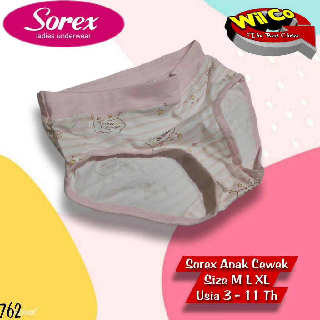 K762 - CELANA DALAM ANAK WANITA PAKAIAN ANAK SOREX USIA 3 - 11 TH SIZE M-XL