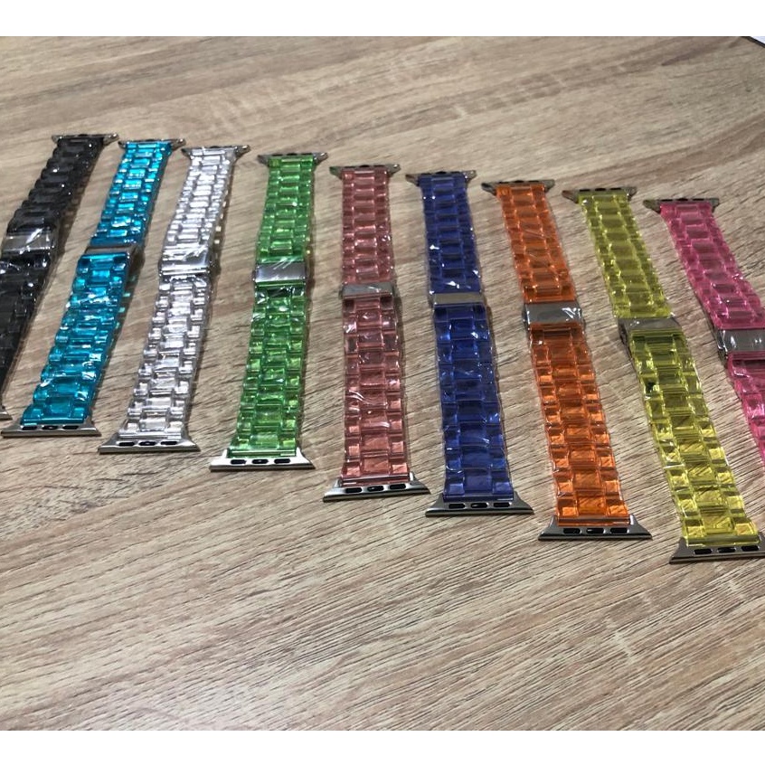 Strap Apple Watch Glassy Resin Band 38mm/40mm/41mm/ 42mm/44mm/45mm/49mm