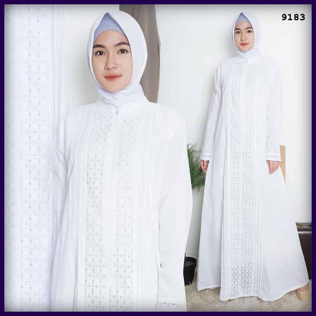 Gamis Putih Katun Jepang Baju Umroh Haji M-5L (JUMBO)