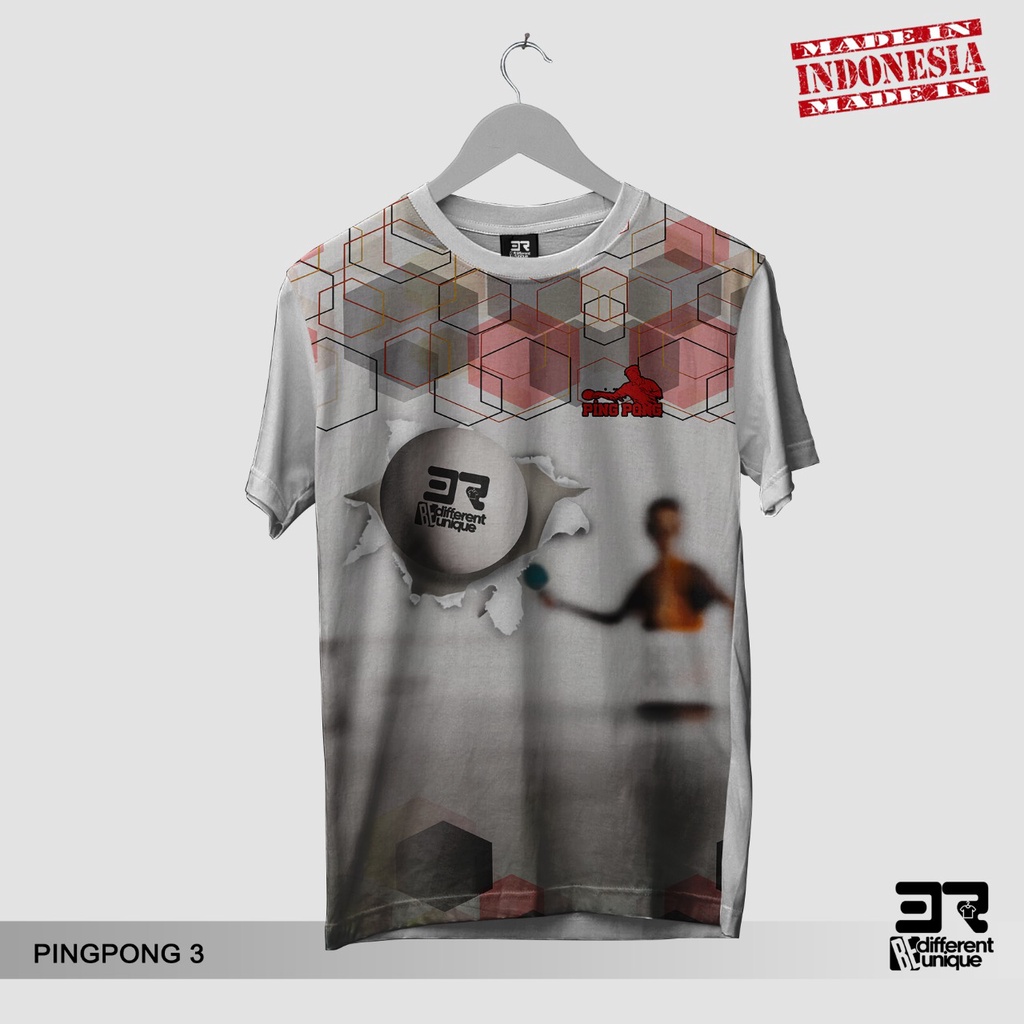 KAOS PRIA KAOS PRINT DISTRO 3R TENIS MEJA PINGPONG 3