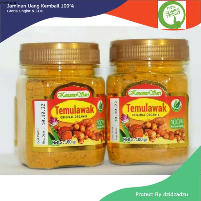

Jamu Temulawak Serbuk Organik Kencono Sari Asli Original 100 gram