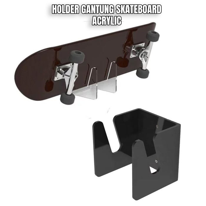 Rak Display Dinding Skateboard Acrylic / Rack Penyimpanan Akrilik