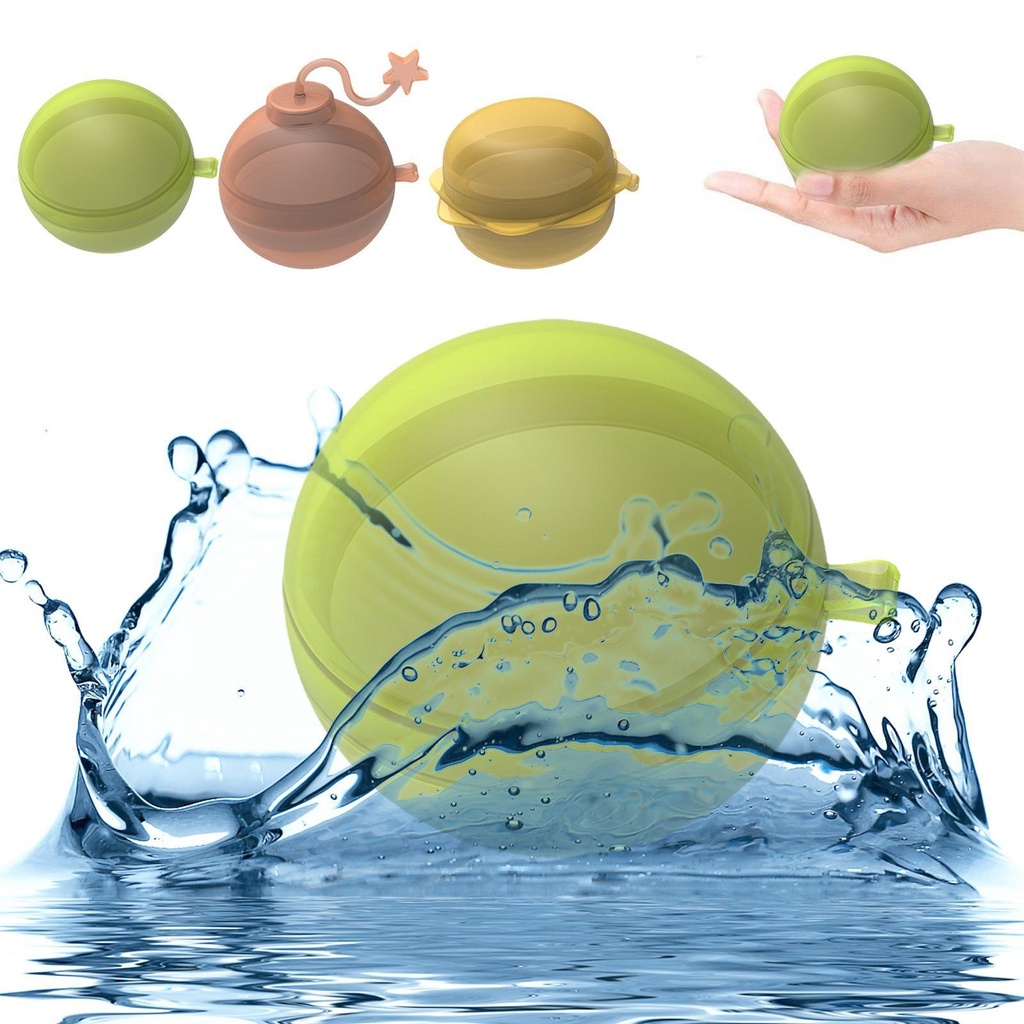 Mxbeauty Splash Water Ball Reusable Lembut Pantai Kolam Renang Mainan Musim Panas Mainan Luar Ruangan Anak-Anak Balon Air