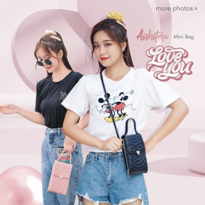 AISHITERU MINI BAG BY JIMSHONEY SLINGHP LUCU IMPORT DAN MURAH