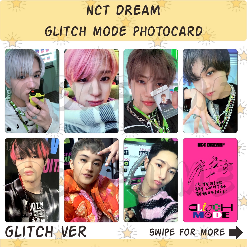 NCT DREAM GLITCH MODE ALL VERSION UNOFFICIAL PHOTOCARD // GLITCH SCRATCH DIGIPACK