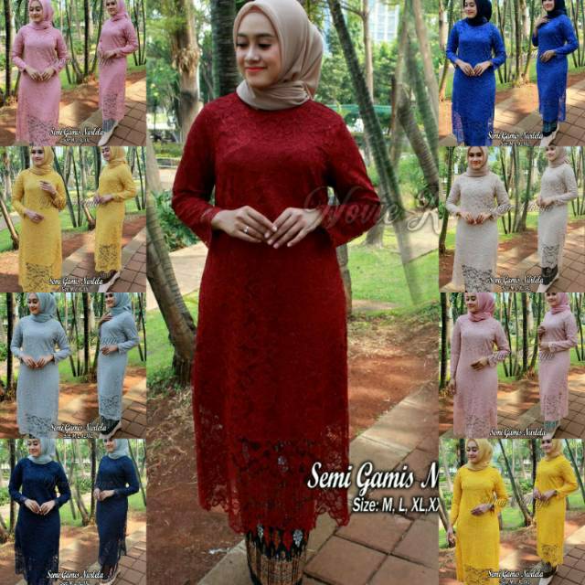 Kebaya brokat tunik/kebaya syari/kebaya muslim/kebaya modren aleeta 2