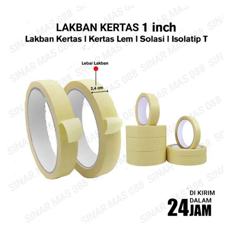 

Lakban Kertas 1inch - 2inch Lem kertas