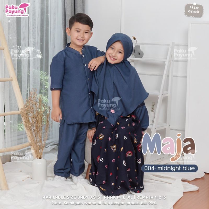 Gamis dan Koko Maja warna Midnight blue by paku payung