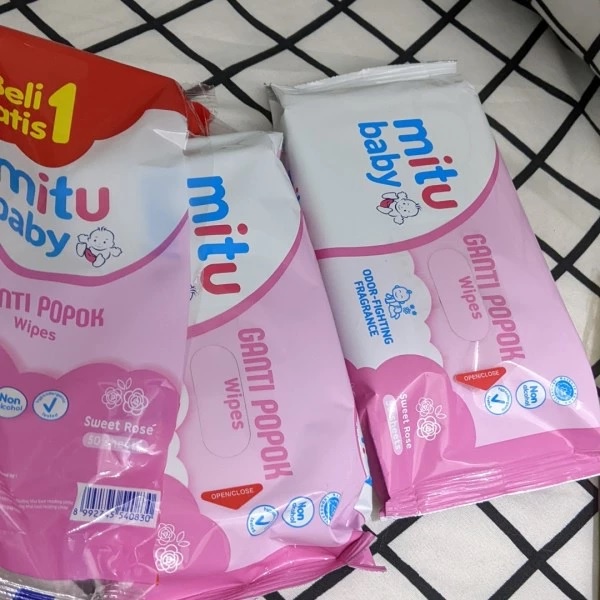 Mitu Baby Wipes Beli 1 Gratis 1 (50's + 50's) Tisu Basah Tissue Bayi