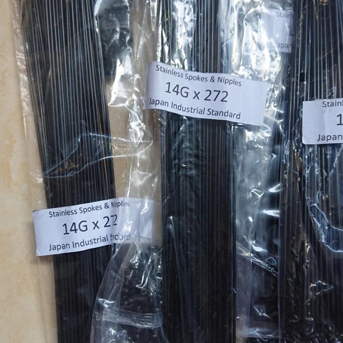 spokes ruji jari jari sepeda ukuran 27.5 panjang 272mm stainless hitam