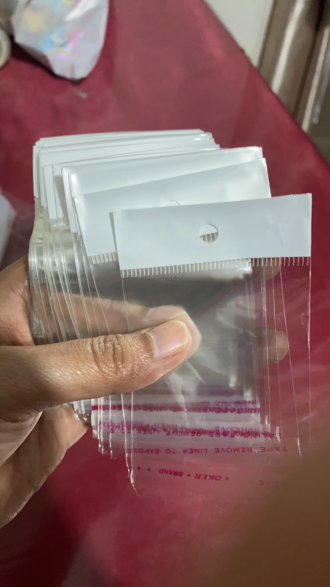 ✿ Inf ✿ 100pcs / Set Kantung Plastik Opp Transparan 6x8cm