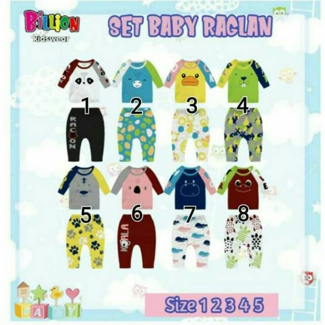 SET BABY RAGLAN MERK BILLION KIDSWEAR