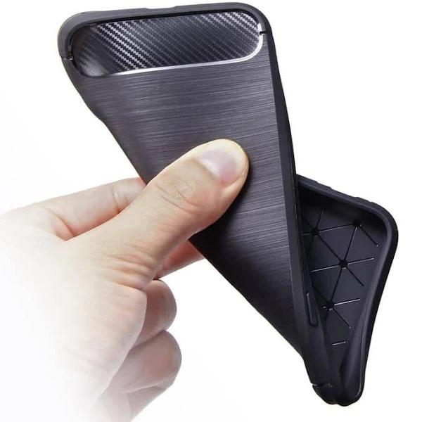 Case Slim Fit Carbon Samsung A03S SM-A037F 6.5 Inchi Softshell Fiber Multi Carbon Anti Melar