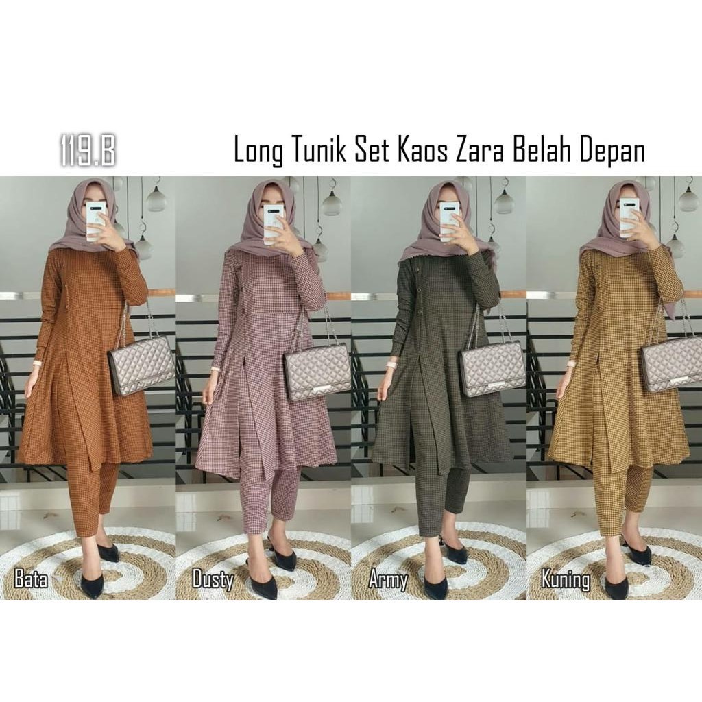 LONG TUNIK IMPORT SET KAOS