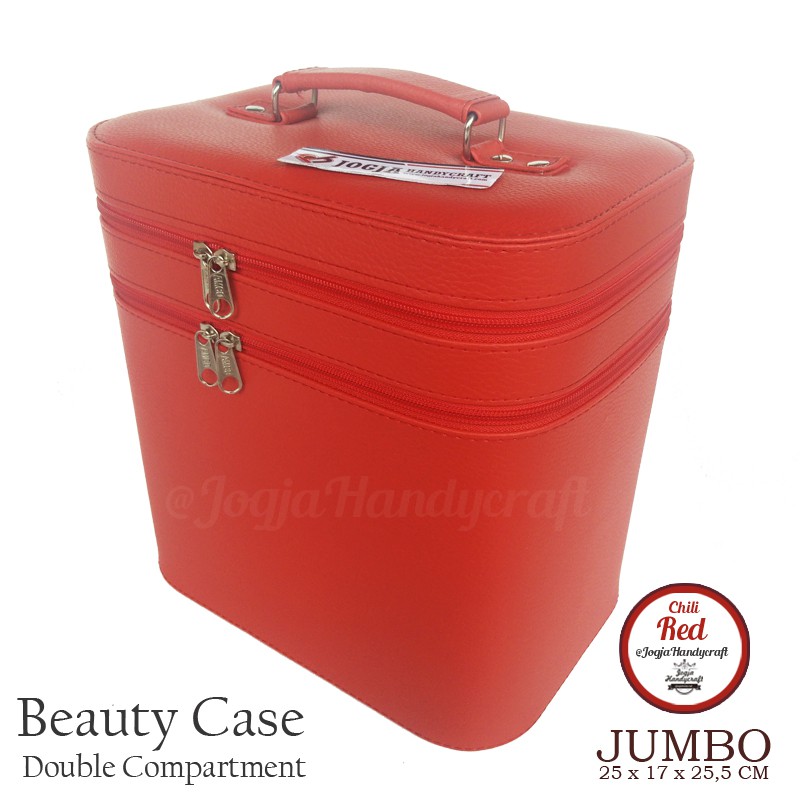 NEW TAS KOSMETIK JUMBO ORIGINAL RED/ BEAUTYCASE / BIG POUCH MAKEUP