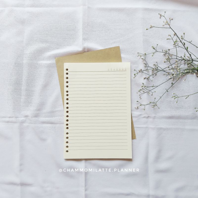 

Loose Leaf Lined Bookpaper A5 / Binder Insert Looseleaf