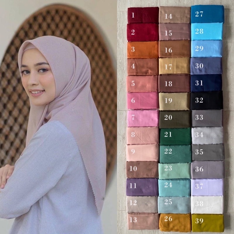 Voal Basic Lasercut / Hijab Polos / Voal Polos / Basic Voal / Hijab Segiempat / Jilbab Segiempat