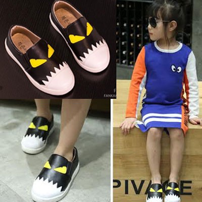 Monster Slip On Shoes / Sepatu Slip On Anak Laki Perempuan Import