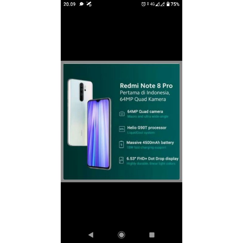 HP Xiaomi Redmi note 8 pro 6/128Gb