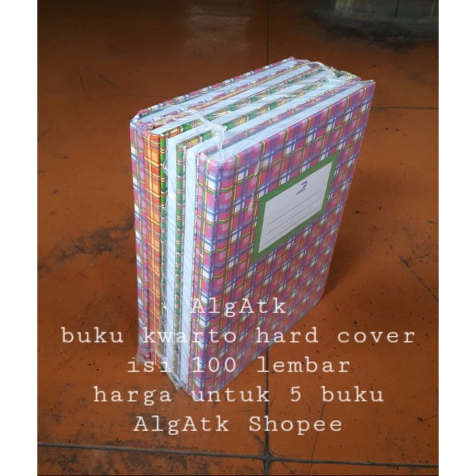 

5 Pcs Buku Tulis Hard Cover Garda Isi 100 Lembar(Ukuran Quarto)