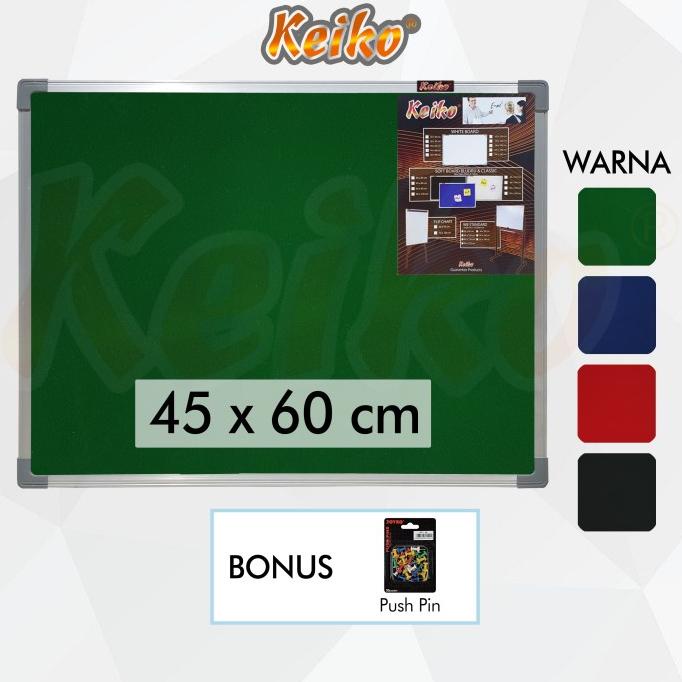 

Softboard Cork Board / Papan Mading Gantung Bludru Keiko 45 x 60 cm