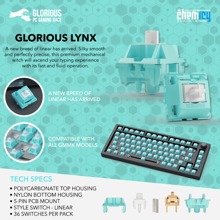 Glorious Lynx Mechanical Gaming Keyboard Switches