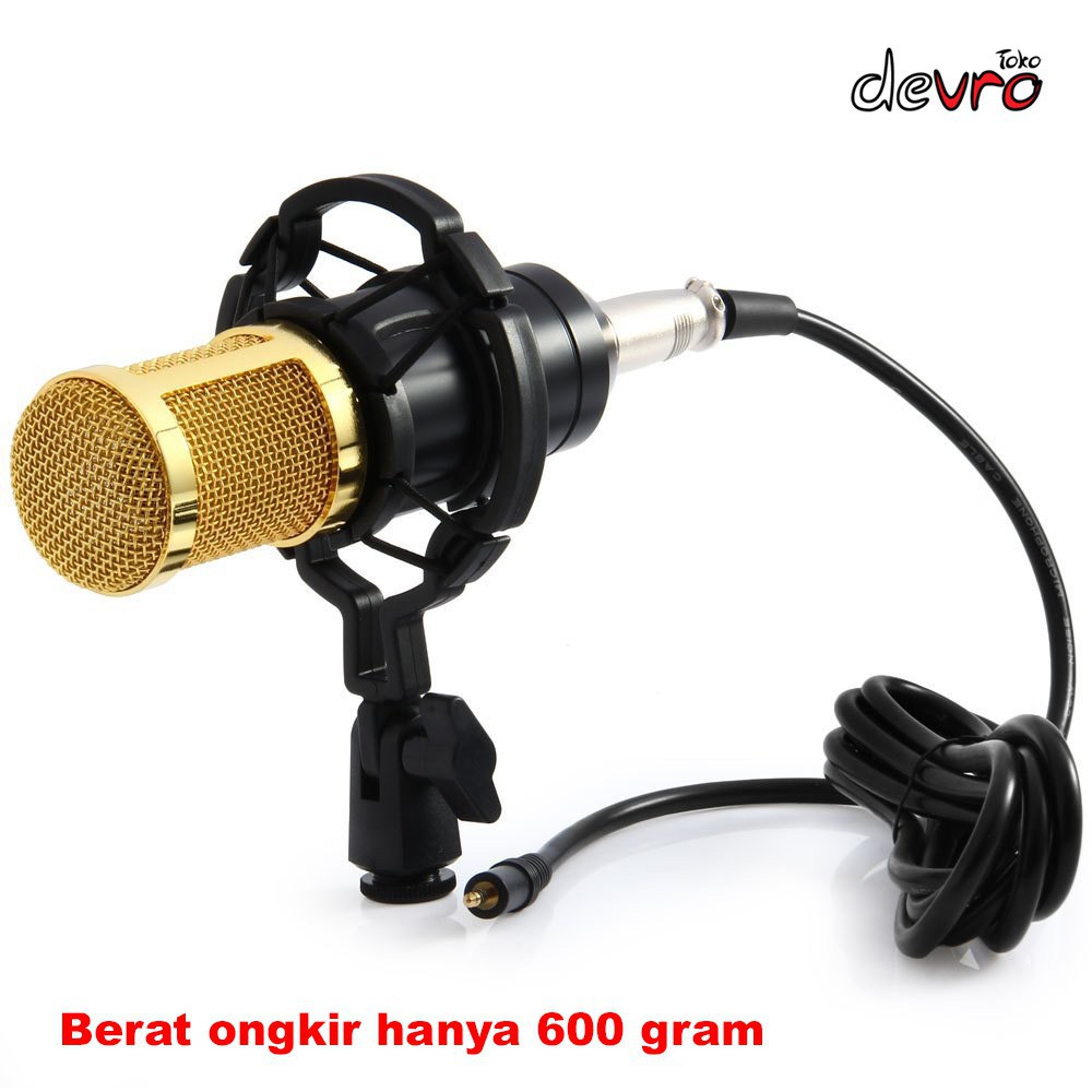 Microphone Mikrofon Kondenser Studio dengan Shock Proof Mount - BM800 - BM-800