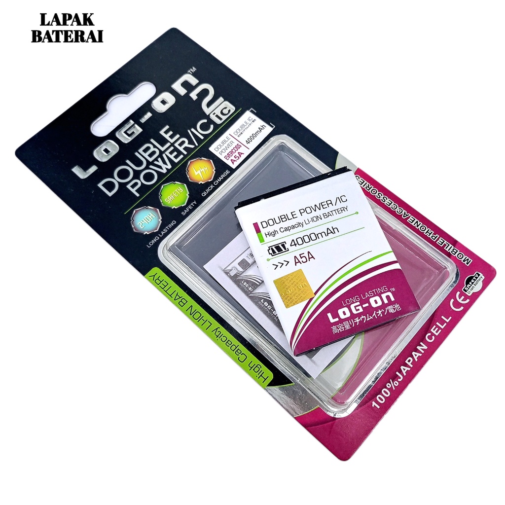 LOG - ON Baterai everCOSS A5A - batre cross A5A battery ORIGINAL