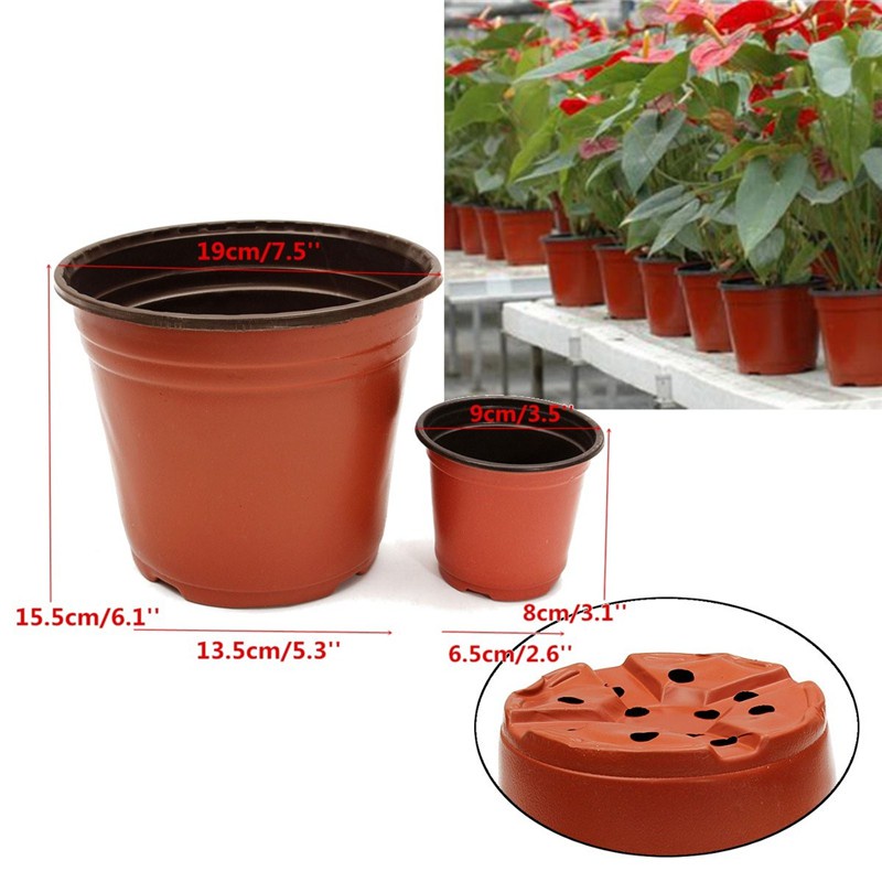 Pot Bunga Plastik Elastis Dua Warna/Double Color Flexible Flower Pot 10 cm Pot Lentur Murah FEFARM