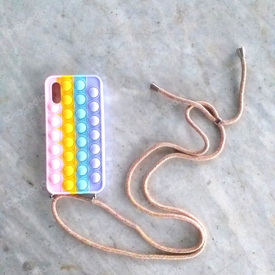 Pop It + Lanyard Rainbow Pop It Case Realme 5i Realme 5 Realme 5s Realme 6 Realme 6 Pro Realme 7 Rea