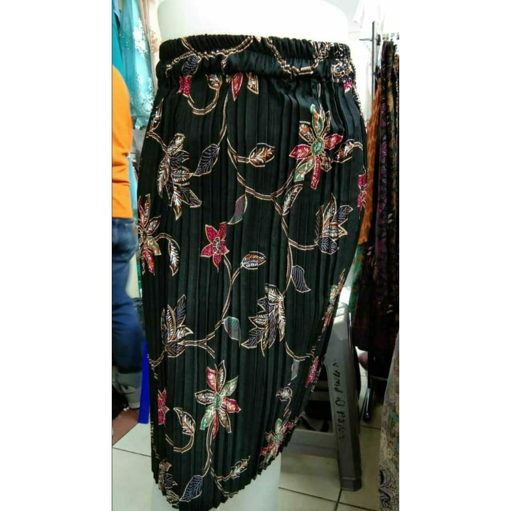 SB Collection Rok Plisket Cintia Pendek Midi Batik Jumbo Wanita